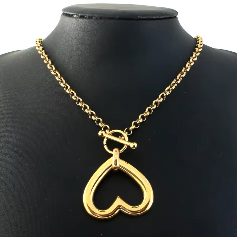Adora - Stainless Steel Gold Color Collar Style Fashion Necklaces. Heart… - Picture 1 of 7